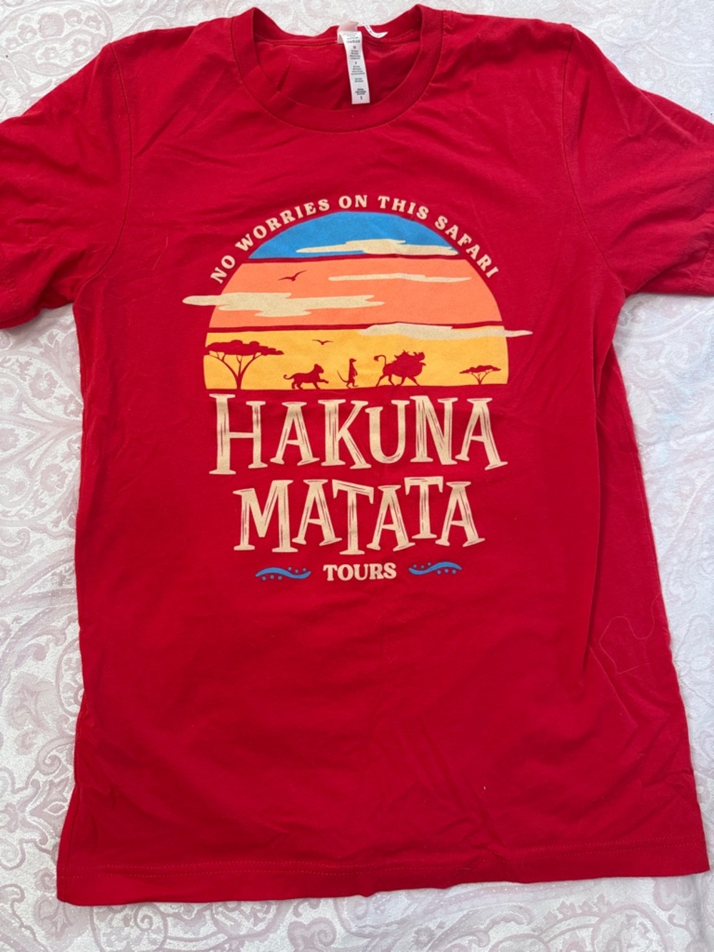 Bella Canvas Red Short Sleeve 'Hakuna Matata' Graphic Tee